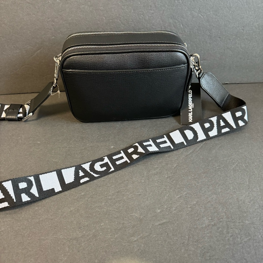 Karl Lagerfeld Paris Marcelle Camera Bag Crossbody Black Purse Choupette Cat NWT - Picture 7 of 12